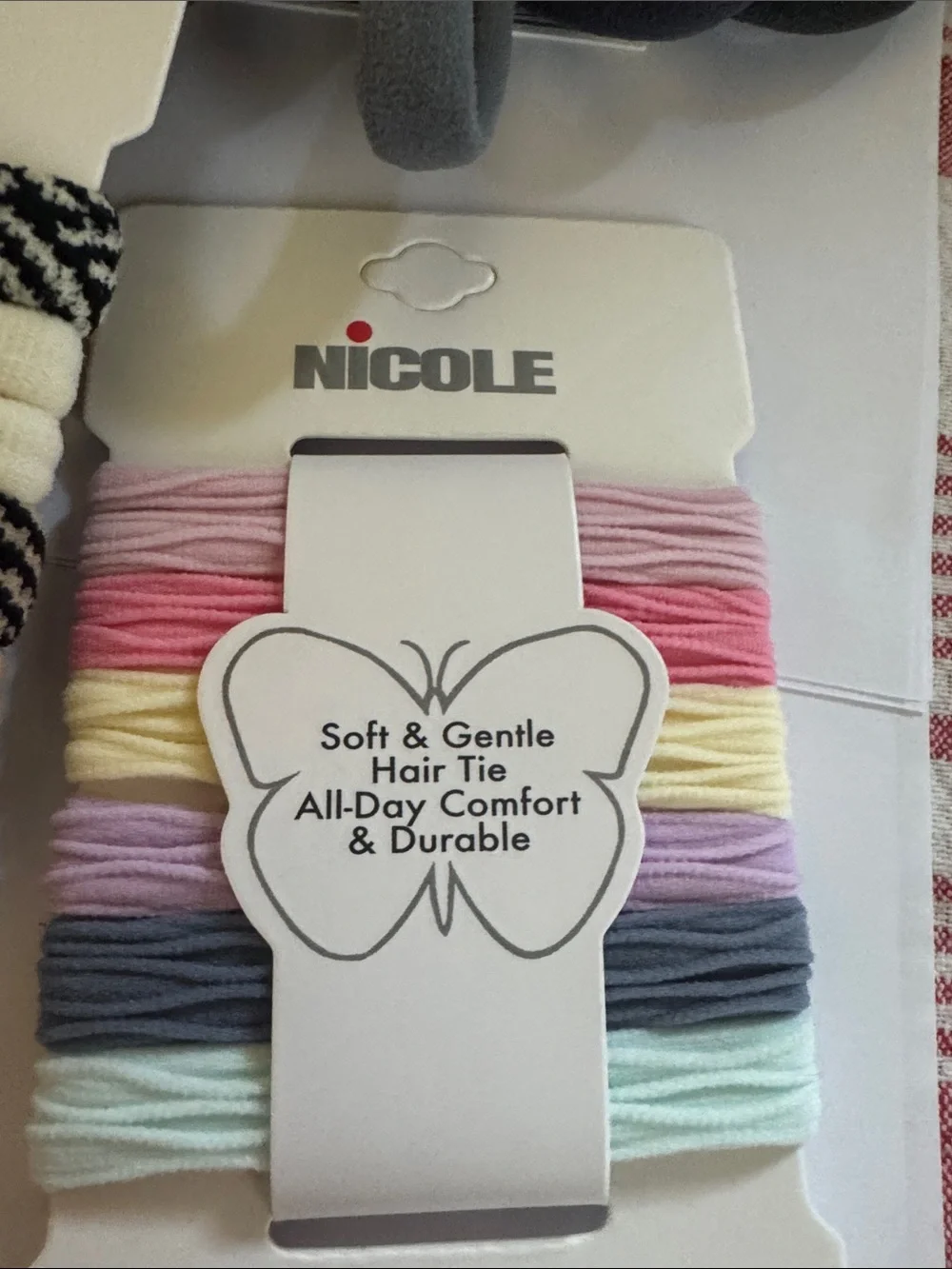Nicole soft&getle Elastic Hair Tie Set Assorted Colors 6sets 52 ties